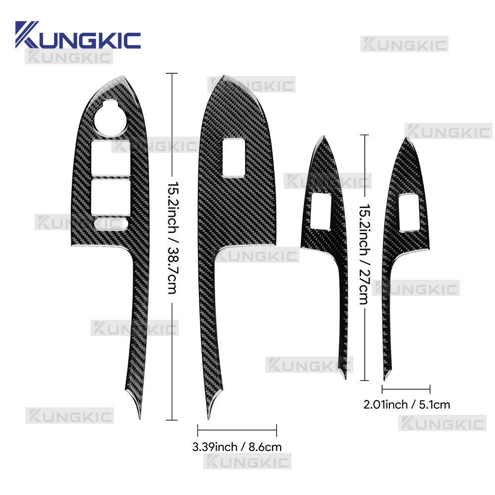 Real Soft Carbon Fiber Sticker For Alfa Romeo Giulietta 940 2010 2011 2012 2013 2014 2015 2016-2021 Car Window Lift Switch Panel