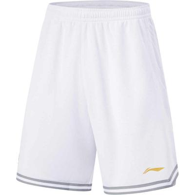 Li Ning Professional Basketball Series CBA Простые удобные дышащие спортивные шорты мужские шорты белые AAPU193-2