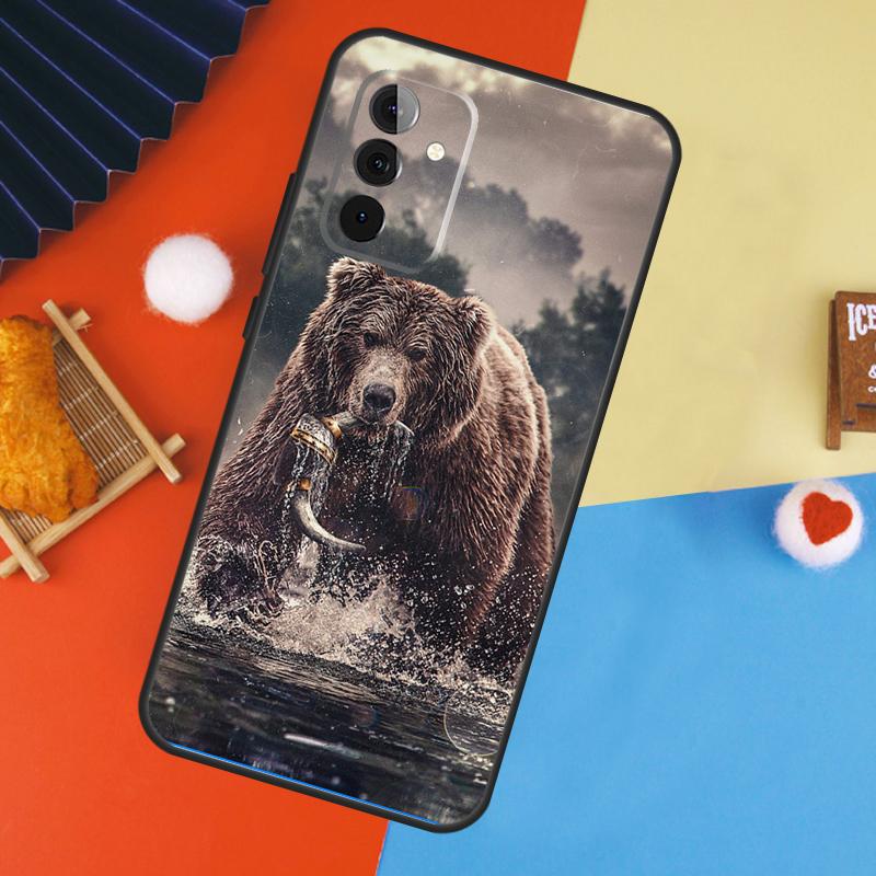 Чехол Медведь Гризли для Samsung Galaxy A54 A34 A14 A15 A35 A55 A52 A32 A12 A51 A71 A13 A23 A33 A53