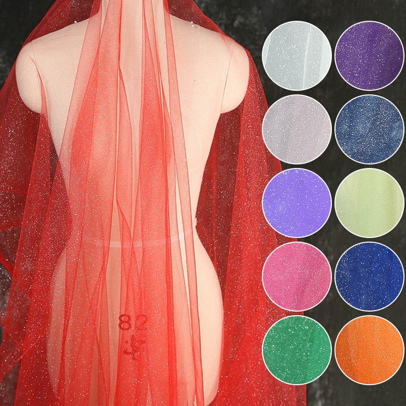 1 метр блестящей тонкой пудры фатиновая ткань мягкая блестящая пайетка блестящая сетчатая ткань для вечеринки свадебное платье вуаль фон пряжа