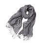 Linen Linen Linen Gingham Navy Blue and Pink [Dolly Para] Women's Scarf, Muffler, Stole, Check, (Navy Blue)