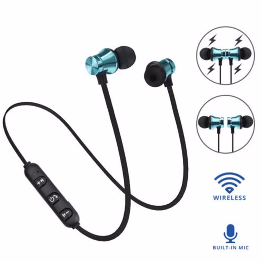 with Mic XT11 Music Headset Wireless Bluetooth Earphone Sport Earbuds Magnetic Hanging Neck