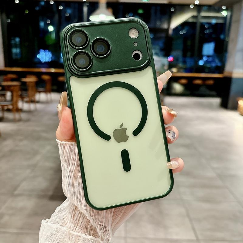 Новый оранжевый чехол для телефона 17 pro max для iPhone 17 AIR 17 PRO Max Магнитный Полупрозрачный Матовый Защита камеры Стеклянная пленка Защитная крышка Magsafe