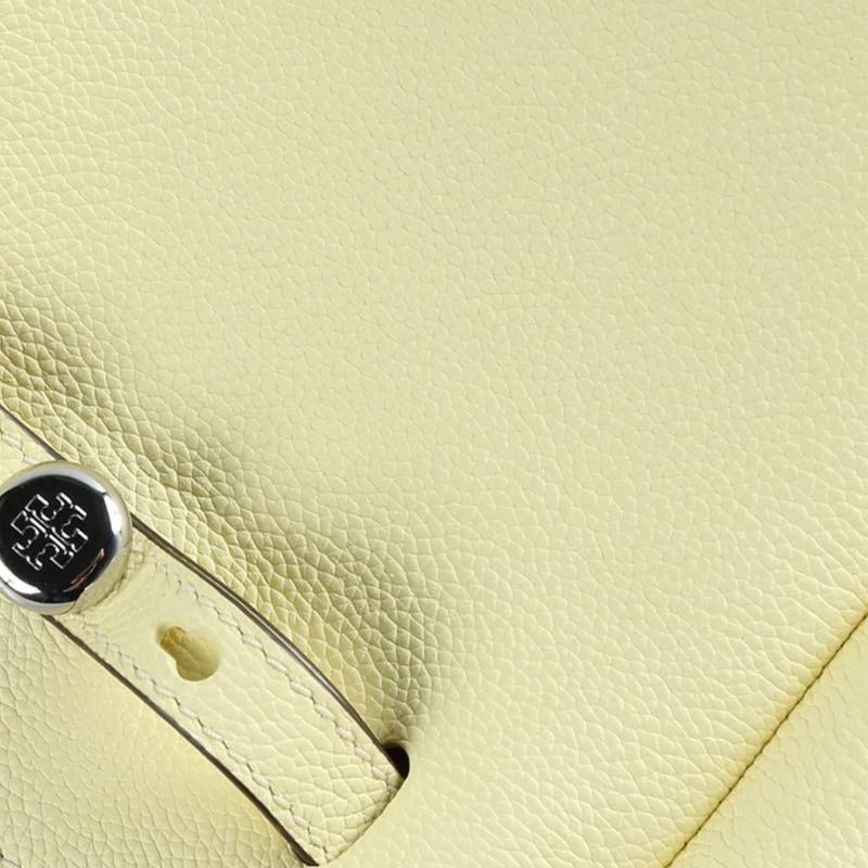 TORY BURCH Romy Button Logo Calf Leather Crossbody Bag Small Women's Lemon 171002-700