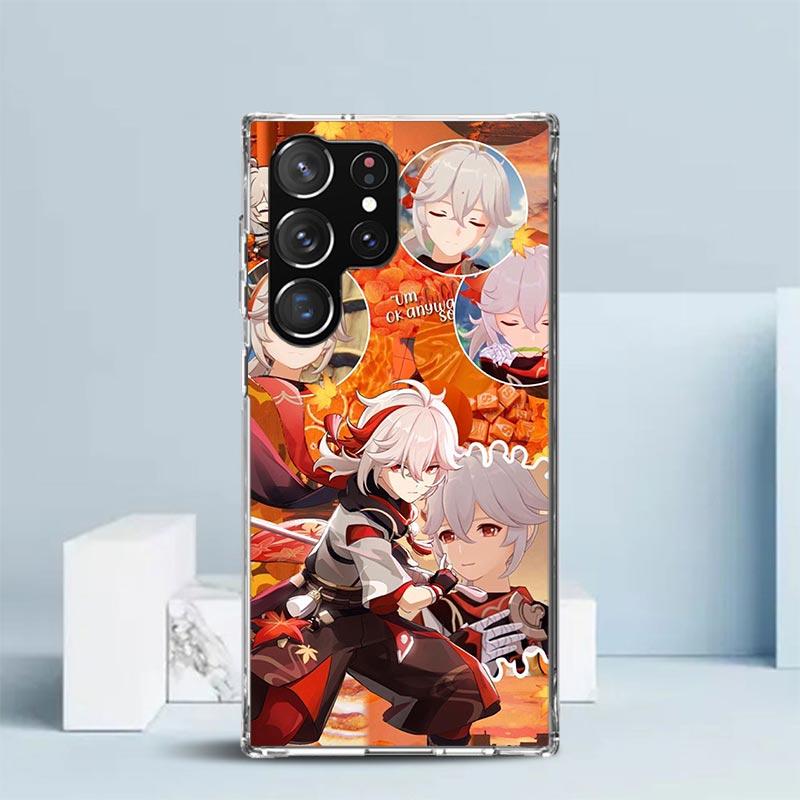 Чехол для телефона Kazuha Genshin Impact для Samsung Galaxy S24 S25 Edge S26 Ultra S22 S23 Plus S21 + S20 FE Мягкая задняя крышка из ТПУ Galaxy