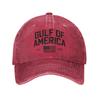 of America with American Flag Est  Sun Baseball Cap  Street Style Unisex Washed Trucker Hat Outdoor Gym Baseball Caps