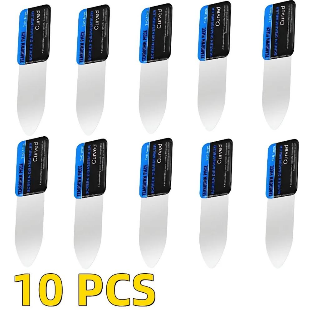 Steel Metal Mobile Phone Repairing Tool Ultra Thin Flexible Mobile Phone Curved LCD Screen Disassemble Opening Pry Card Tool 10pc