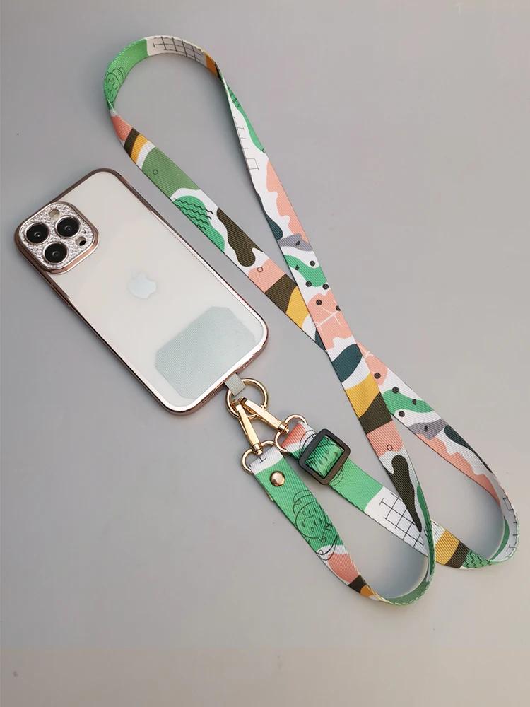 Стиль: Crossbody, Ремешок-шнурок для мобильного телефона, Подвеска на шею, Регулируемый шнурок-подвеска для мобильного телефона с универсальным зажимом, Прокладка
