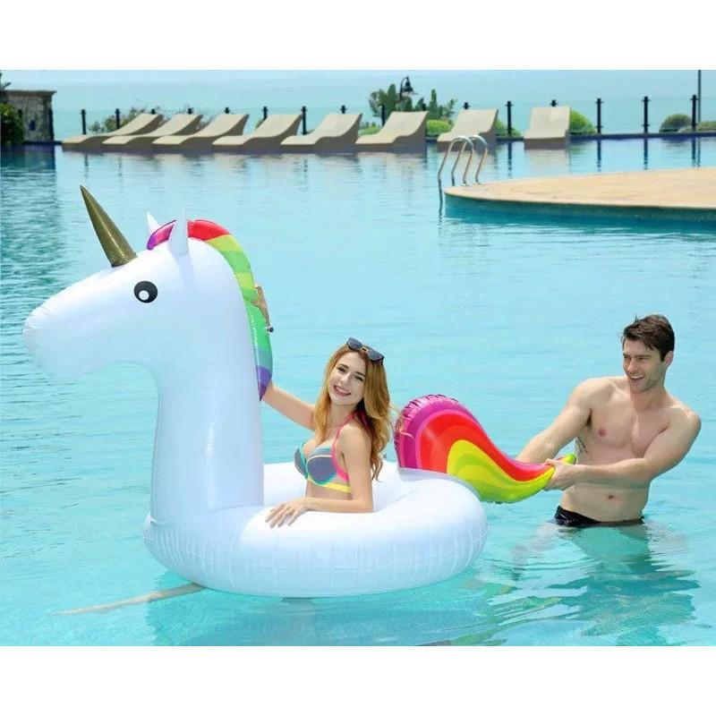Giant Inflatable Unicorn Swimming Ring For Adults Swim Float Pool Toy Fun