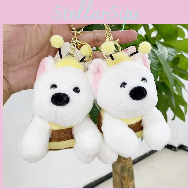Charming Cozy And White West Highland Terrier Plush Doll Keychain Great Gifting For