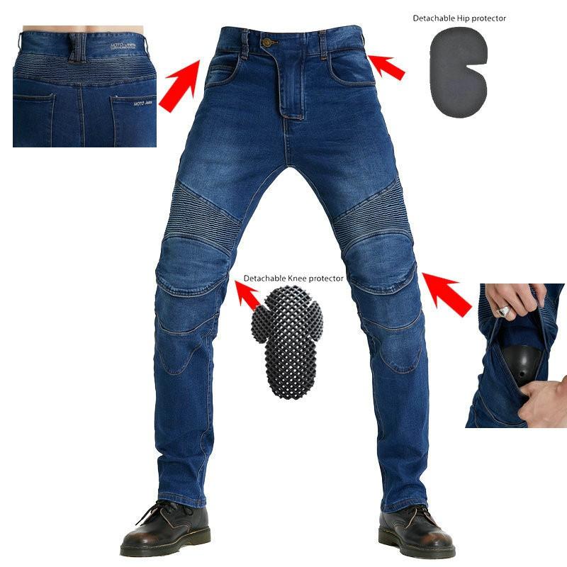 VOLERO Motorcycle Jeans Protective Riding Pants Motocross Gear With Pads Unisex