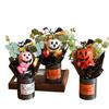 3pcs Mini Halloween Resin Decorative Bouquet Ghost Pumpkin Head Home Bedroom Accessories Party Gifts Creative