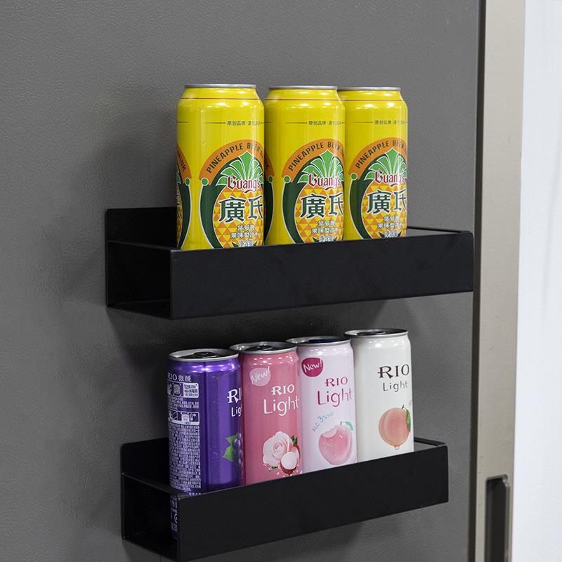 Magnetic refrigerator shelf No punching seasoning rack Refrigerator side hanger Kitchen supplies storage rack Storage