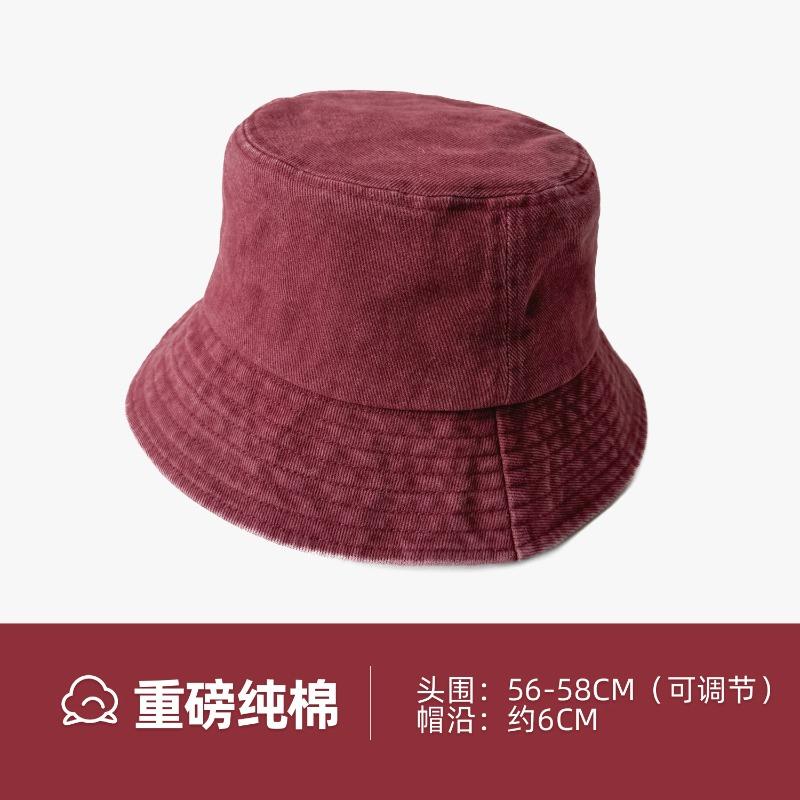 Solid Color Cotton Bucket Hat Retro Versatile Girls Basin Hat Early Autumn Plain Sun Hat