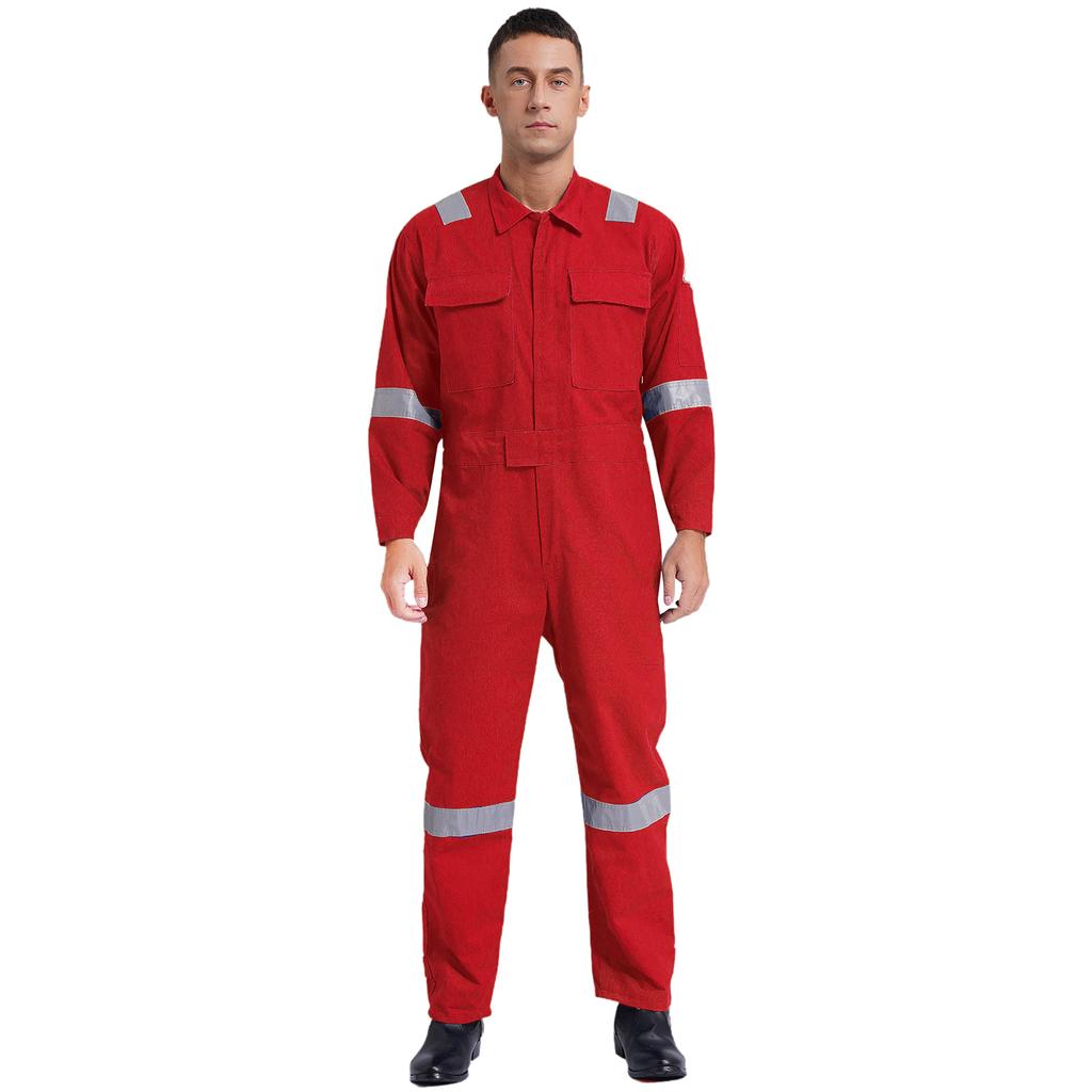 Mens Unisex Cotton Work Overalls One-piece Jumpsuit Dustproof Workshop Uniforms Dungarees Multi-pocket Coveralls Work Wear