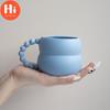 Hi 250ml Creative Ceramic Mug Cute Coffee Cup Breakfast Milk Cup Nordic Home Decor Handmade Art Afternoon Tea Cup Couple Gifts
