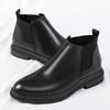 Autumn and Winter Chelsea Leather Boots Men's High-top Leather Shoes Men's Sleeve Pointed Martin Boots Business Casual Short Boots S08