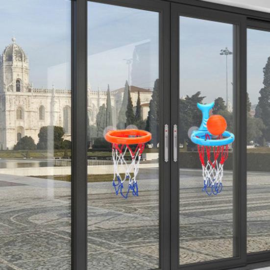 Детская баскетбольная игрушка на присоске с 3 шариками для ванны, мультяшный динозавр, координация рук и глаз, настенное крепление, баскетбольное кольцо