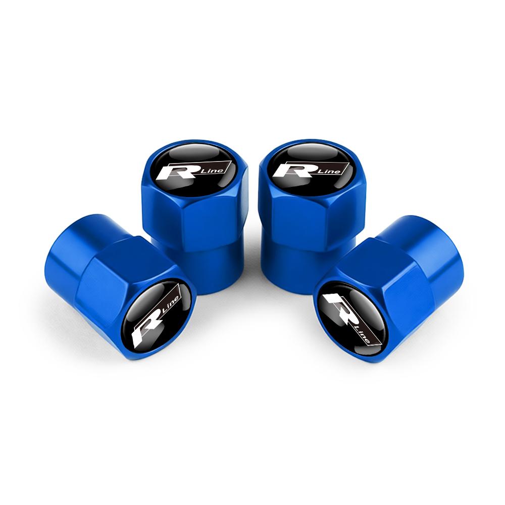T264PCS Metal Car Wheel Tire Valve Caps Stem Cover Car Accessories For Volkswagen GTI Polo Golf Passat Scirocco Jetta Touareg RLINE