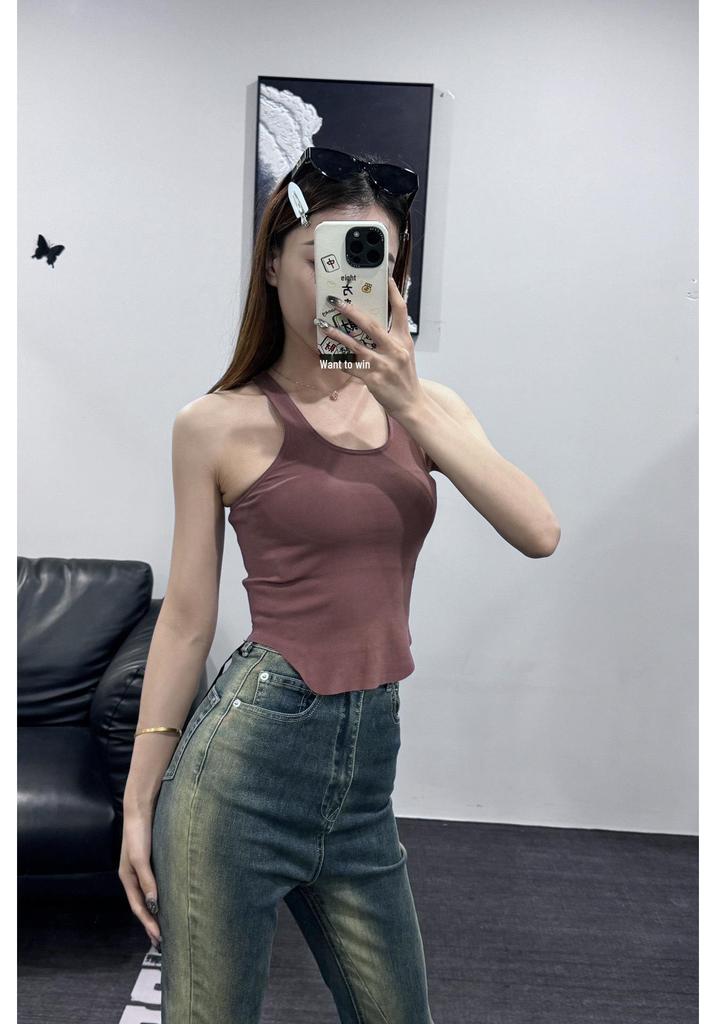 SUBHUMAN Women's Dark Style Retro Cropped Vest | 2024 Spring/Summer New Colors