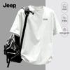 Jeep Мужская футболка свободного кроя из чистого хлопка с коротким рукавом