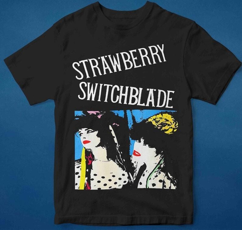 Футболка Strawberry Switchblade, черная футболка, подарок для фаната, футболка поп-рок группы