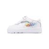 Force 1 Low LV8 EasyOn TD Rainbow Lace Swoosh Baby Sneakers Cream White Terra-Blush FN4891-100