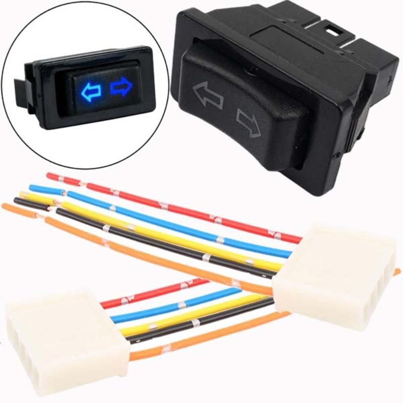 Universal 12V 5Pin Car Power Window Lift Switch LED Light Electric Control Button for Toyota BMW VW Interior Door Panel Repair