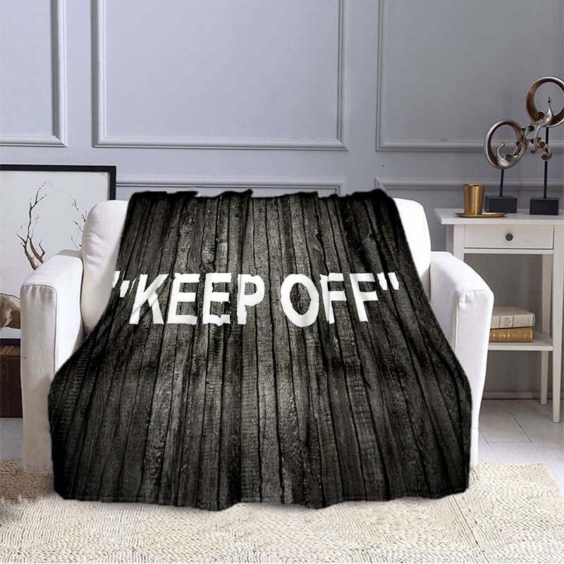 Одеяло с узором KEEP OFF, диванные одеяла для кроватей, супер мягкое теплое одеяло, фланелевое одеяло, фланелевое одеяло