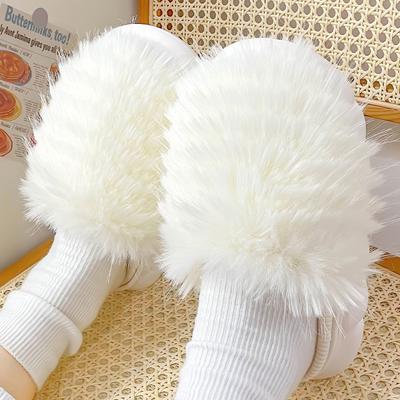 Плюшевые хлопковые тапочки женские зимние домашние комнатные плюшевые теплые нескользящие хлопковые тапочки на толстой подошве женские зимние