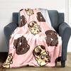1pc Pug, Cute Blanket Warm, Cozy, And Soft, Suitable for Sofas, Beds, Cars, And Office Use.Perfect for Camping And Travel, Making It a Great Gift for