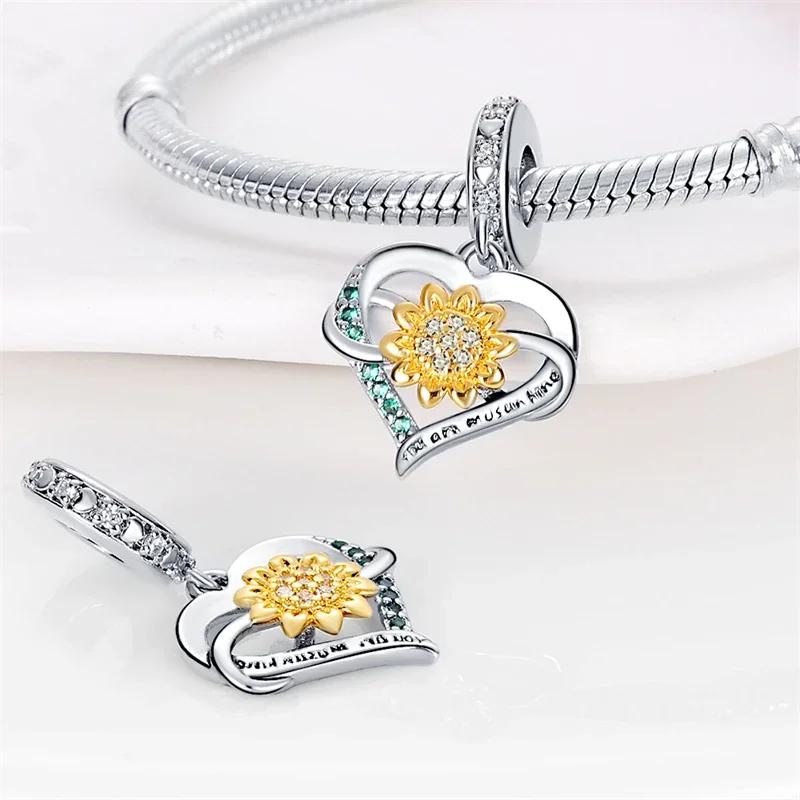 Charm Bead Components Copper Metal Compatible With Authentic Original Bracelet High Quality Fine Jewelry Womens Brand Latest Arrival Autumn Sunset