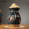 Creative Large Capacity Piggy Bank Ornament Home Living Room Resin Money Bag Decoration Housewarming Opening Fortune Gifts