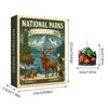 2D Flat Ornaments Christmas Tree decorations 24 Days Christmas Countdown gifts Festive Decor National Parks Themes decor