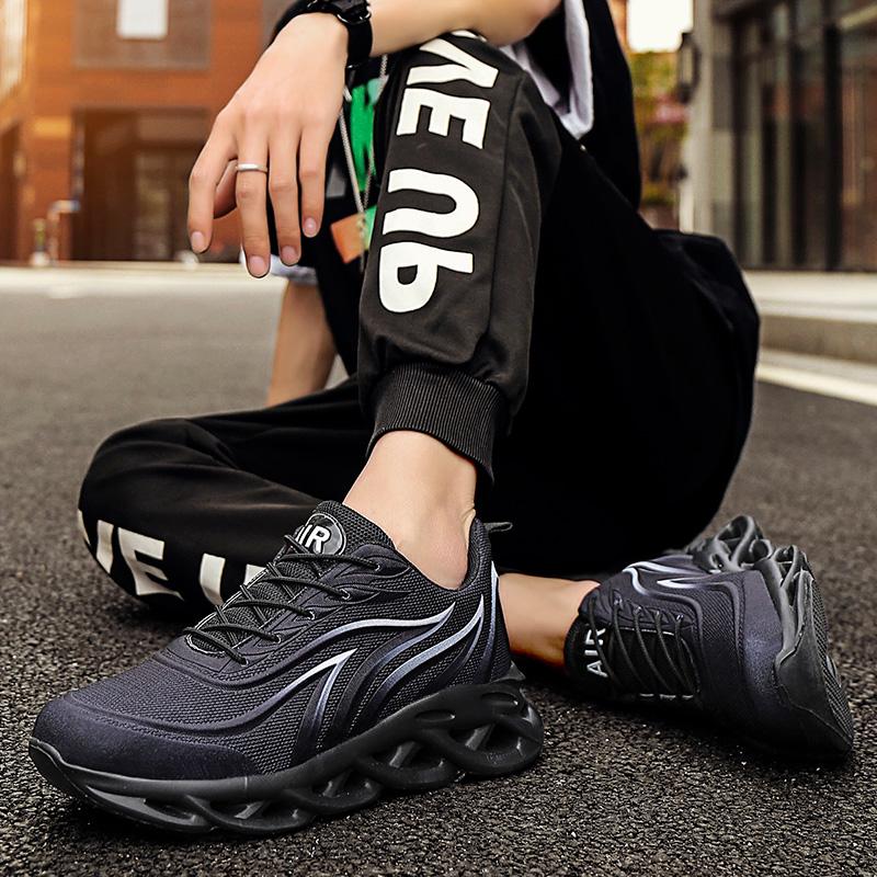 Кроссовки для бега Мужская мода Спортивные кроссовки Blade Cushioning Кроссовки для бега с принтом пламени Легкие кроссовки для бега