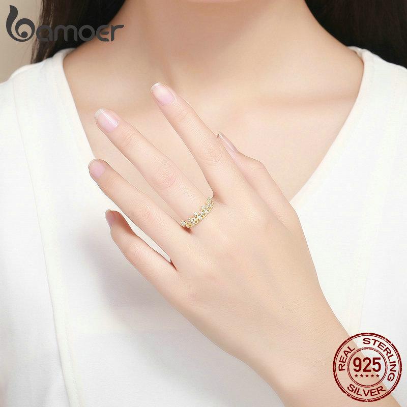 Женское серебряное кольцо BAMOER в форме короны