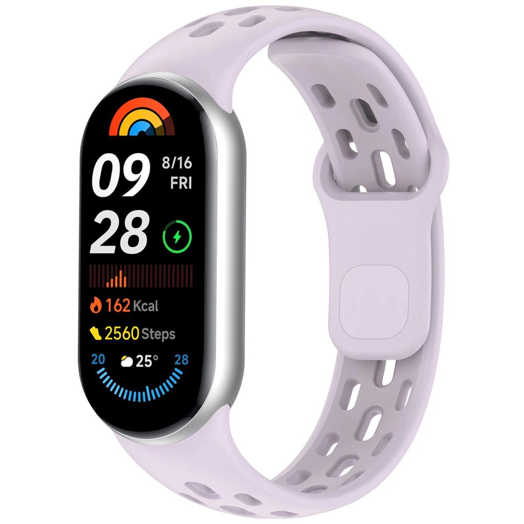 Силиконовый ремешок для Xiaomi Mi Band 10 Аксессуары Спортивный дышащий Браслет Наручный ремешок pulseira correa для Xiaomi Mi band 9 8