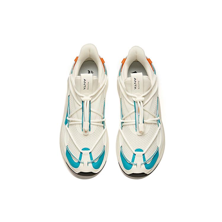 Anta Cushioning Slip Resistant Abrasion Resistant Low top Running Shoes Men's White Green 912045513-6