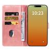 Чехол для iPhone 15 Pro Max с 2 шт. закаленного стекла WANLONFENG Серия WN Кожа с текстурой теленка Чехол для телефона Большие вырезы