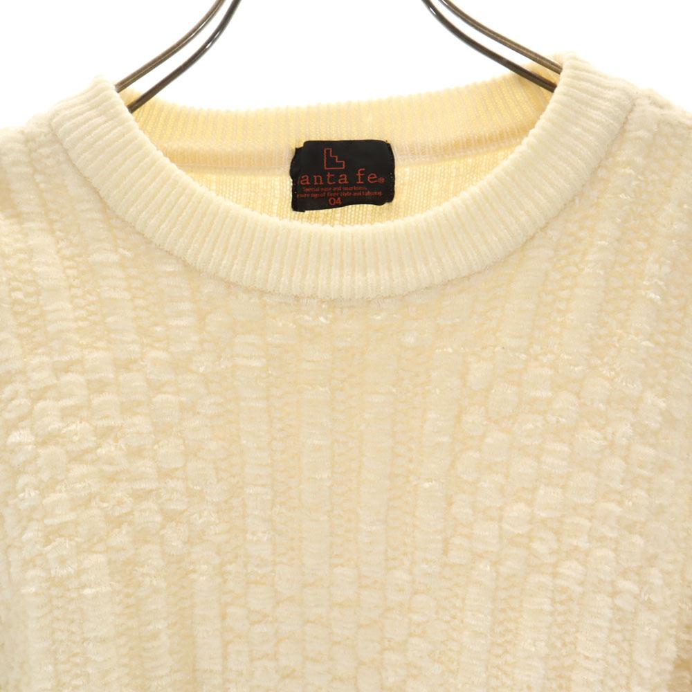 Santa fe 90-х годов Старый свитер с длинным рукавом 4 Вязаный цвета слоновой кости Женский Б/У
