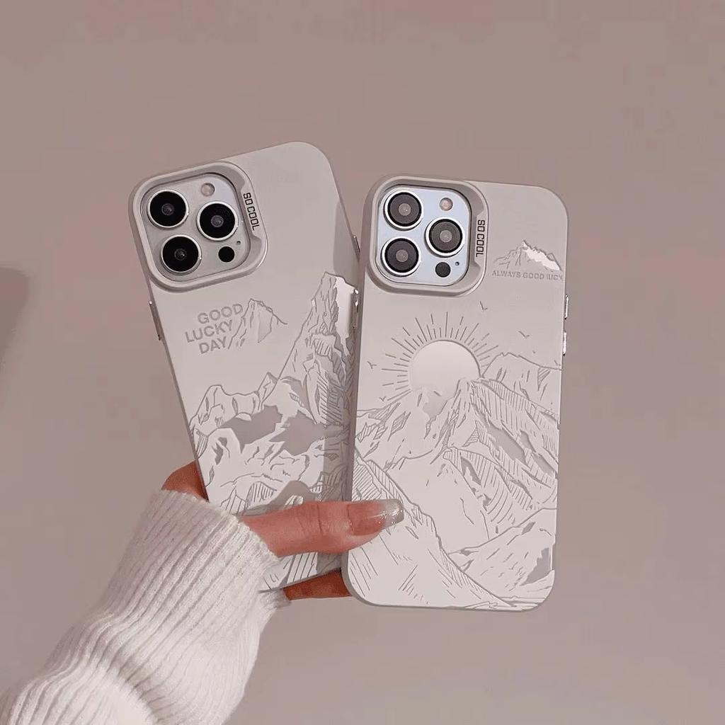 Чехол для телефона с пейзажем снежной горы для iPhone 16 15 14 13 12 11 Pro Max XS X XR 7 8 SE Funda Coque