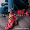f54Wedge Women Sandals Heel Pointed Fish Mouth Fashion Sandals Hemp Rope Lace Up Sandals Ankle Strap High Heels 2024