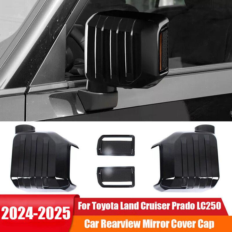 Для Toyota Land Cruiser Prado LC250 2024-2025 Автомобильная наклейка Крышка зеркала заднего вида Бокового зеркала Колпачок крыла Накладка на внешнюю дверь Задний вид