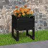 822115 vidaXL Planter Black 40x40x52.5 Cm Solid Pine Wood