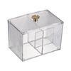 Transparent Cosmetic Cotton Swab Storage Box with Lid for Household Use