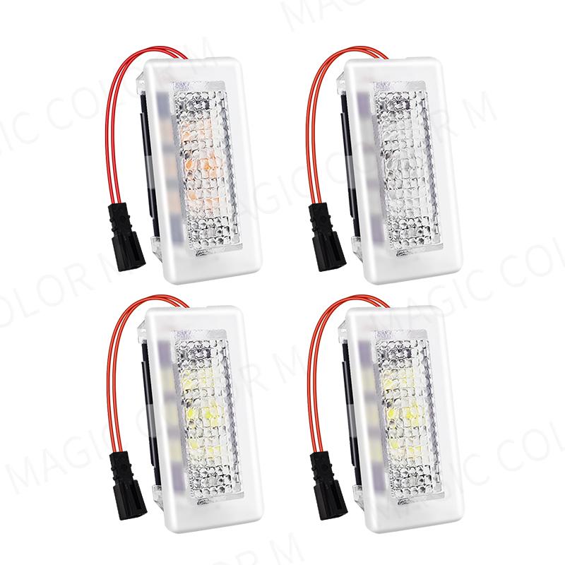 LED Atmosphere Footwell Lights For Model 3 Y S X Interior Floor Door Puddle Decorative Lamp Car Accessories