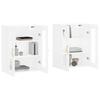 Wall Cabinets 2 Pcs White Wood Based Material
