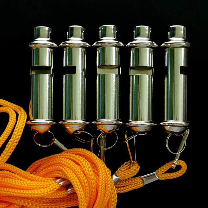 1шт тренировочный судейский металлический свисток с шейной цепочкой для уличного спорта с мячом