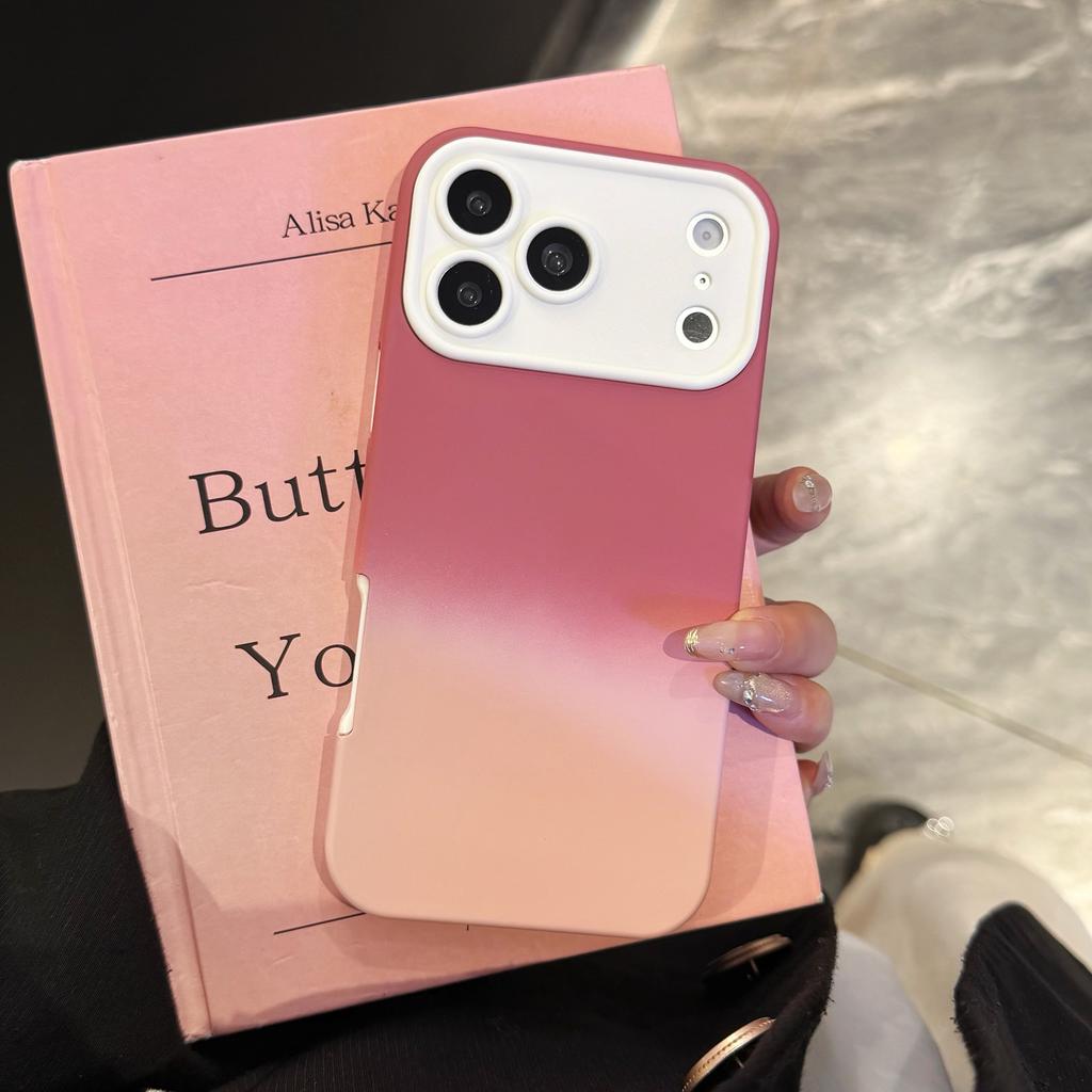 Матовый защитный чехол с градиентом для камеры для iPhone 17 16 15 14 13 Pro Max, 2-в-1, большое окно, противоударный бампер, чехол для телефона