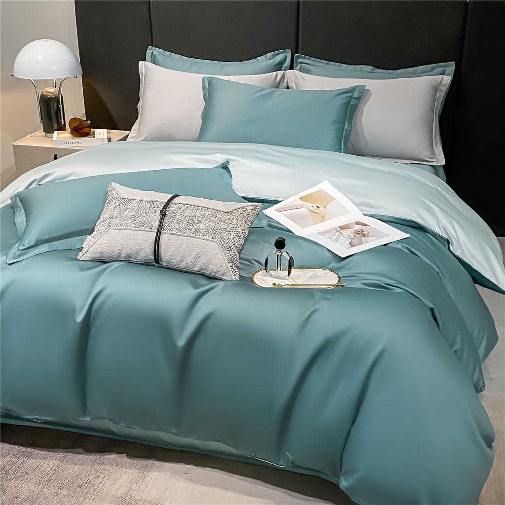 Long Staple Cotton 80 Count Pure Cotton Solid Color Single Duvet Cover Three Piece Set Four Piece Set Solid Color Duvet Cover